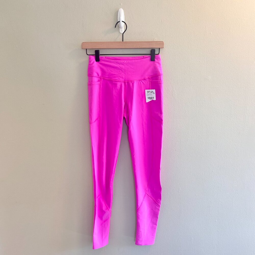 Victoria’s Secret Total Knockout Mid-Rise Leggings Pink Berry Size Small Gym - Picture 4 of 9
